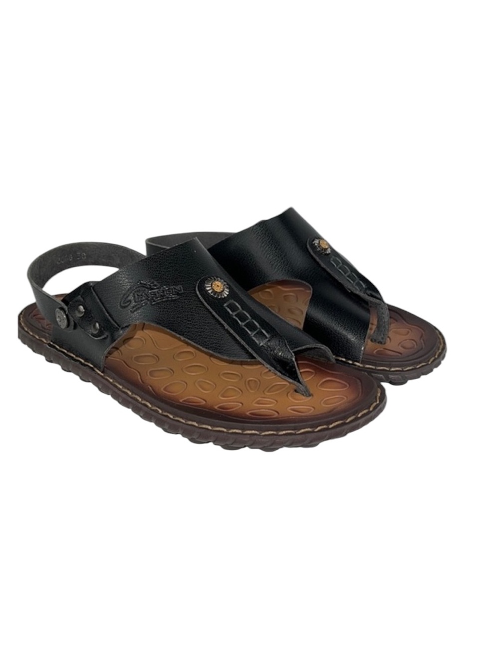 XIUXIAN NAVY UNISEX SANDALS SZ 38/7.5 EUC